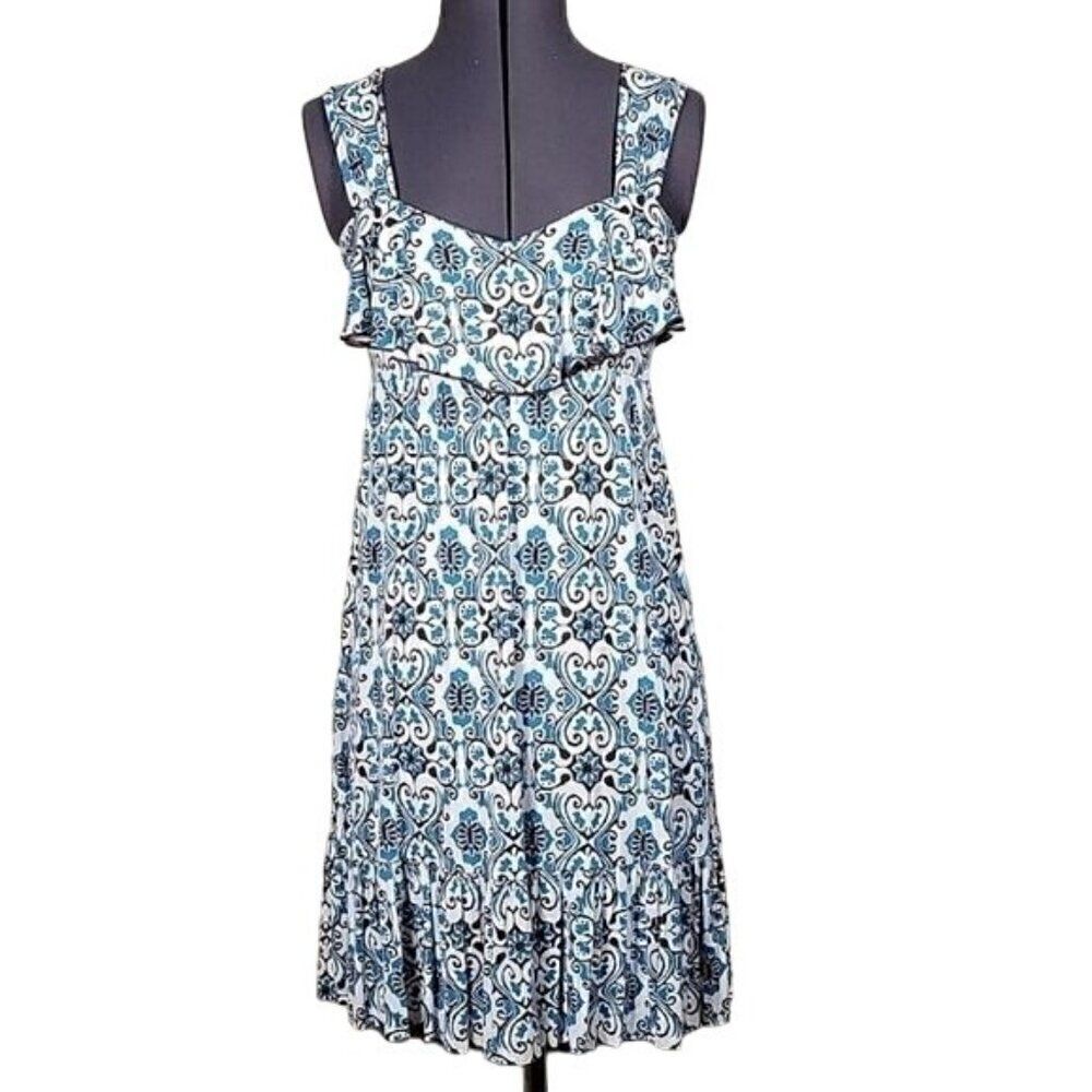 Kokoon Wide Strap Ruffle Midi Dress Sz XS